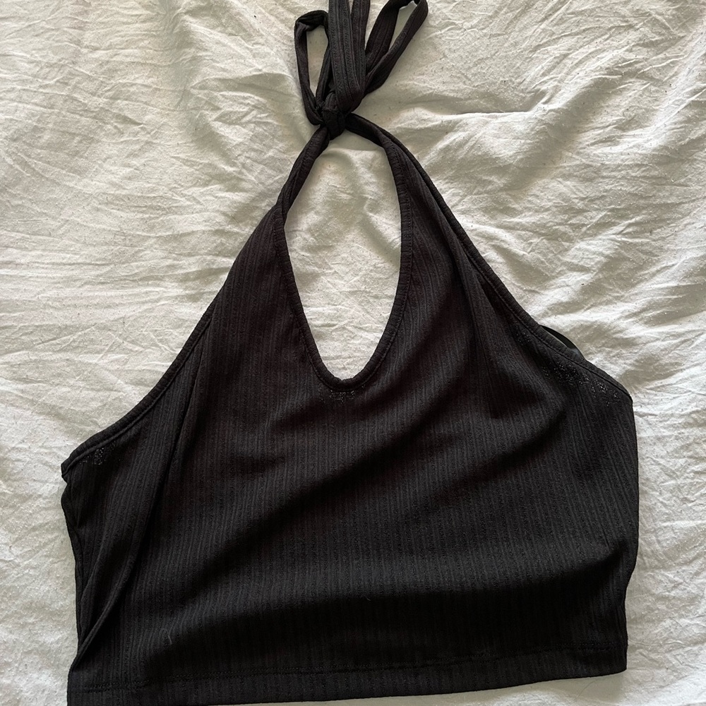 Black halter top